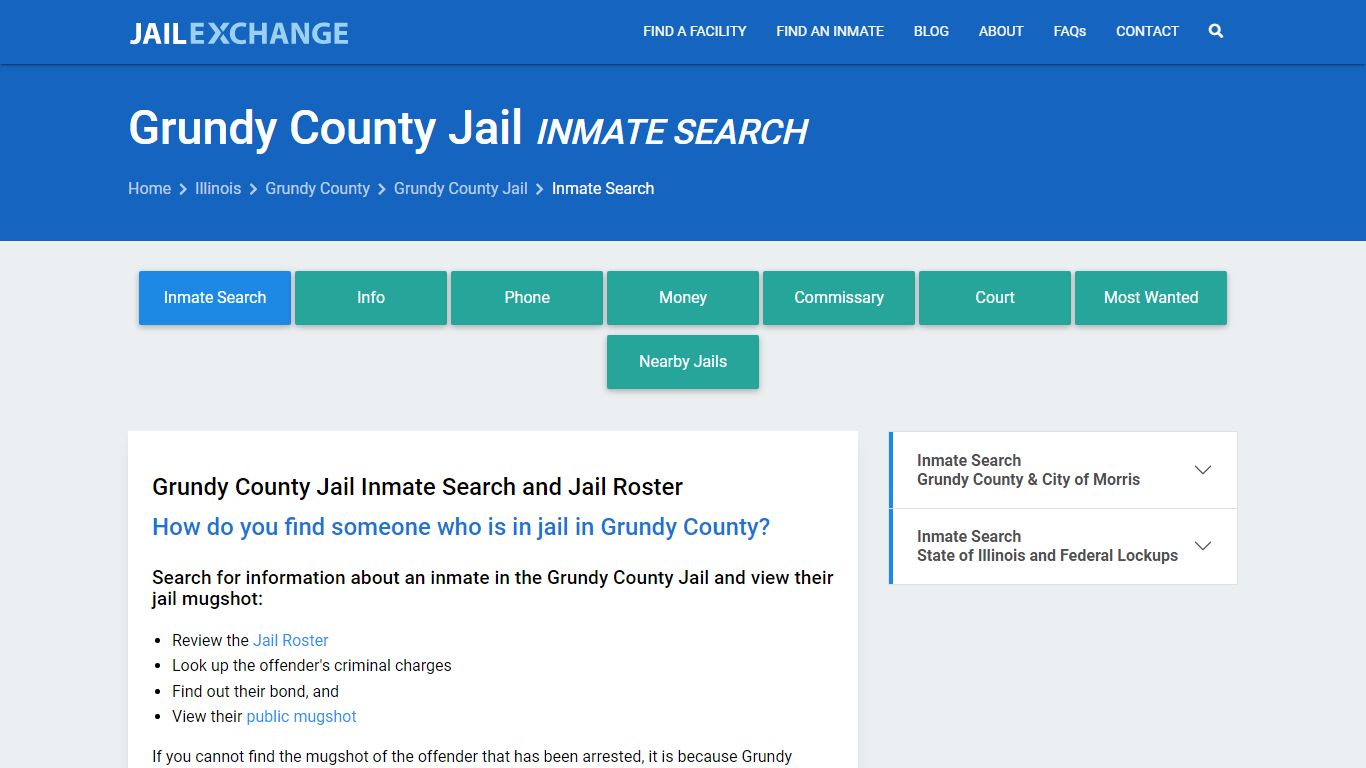 Inmate Search: Roster & Mugshots - Grundy County Jail, IL
