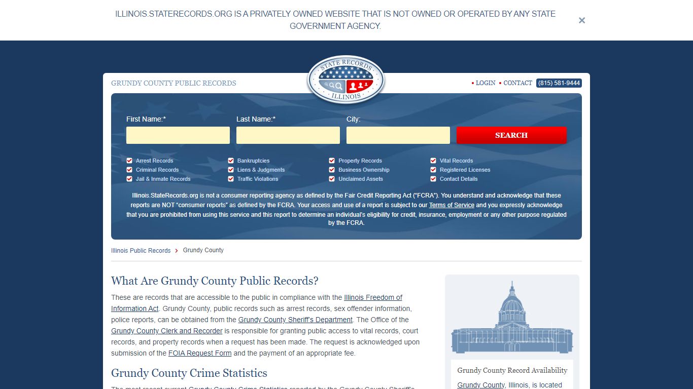 Grundy County Arrest, Court, and Public Records | StateRecords.org